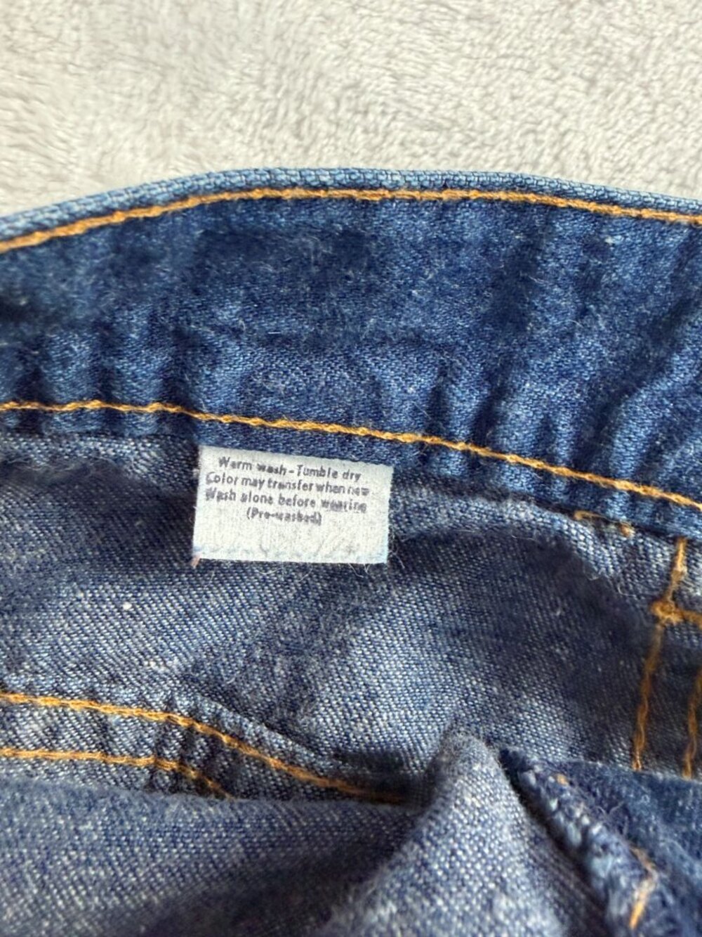 RARE Vintage Levis Denim Midi Skirt Farmers & Mechanics Patch Blue High-Waist 9 - Picture 6 of 10